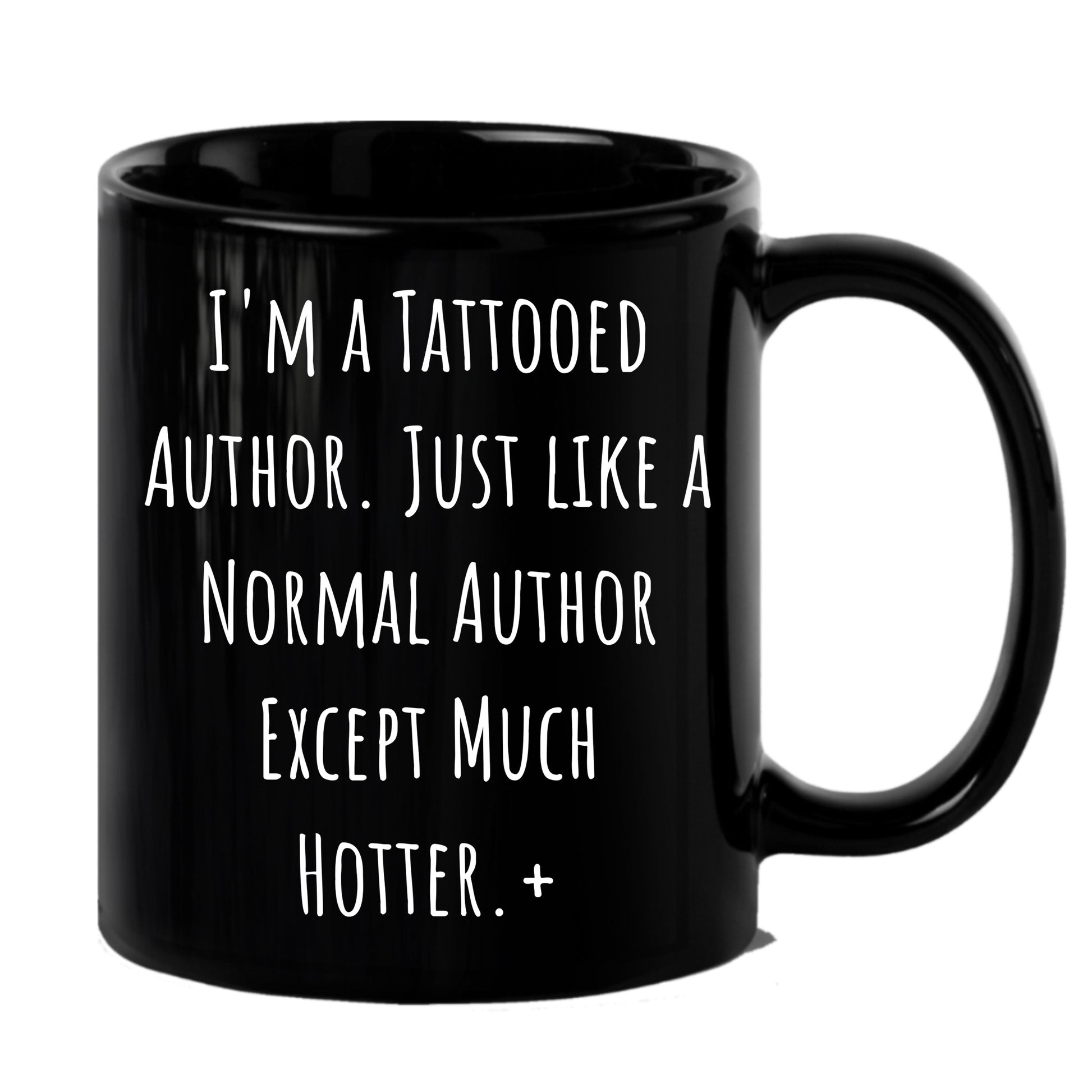 Author Funny Quote Tattooed Author Black Coffee Mug Gifts - Mallard Moon Gift Shop