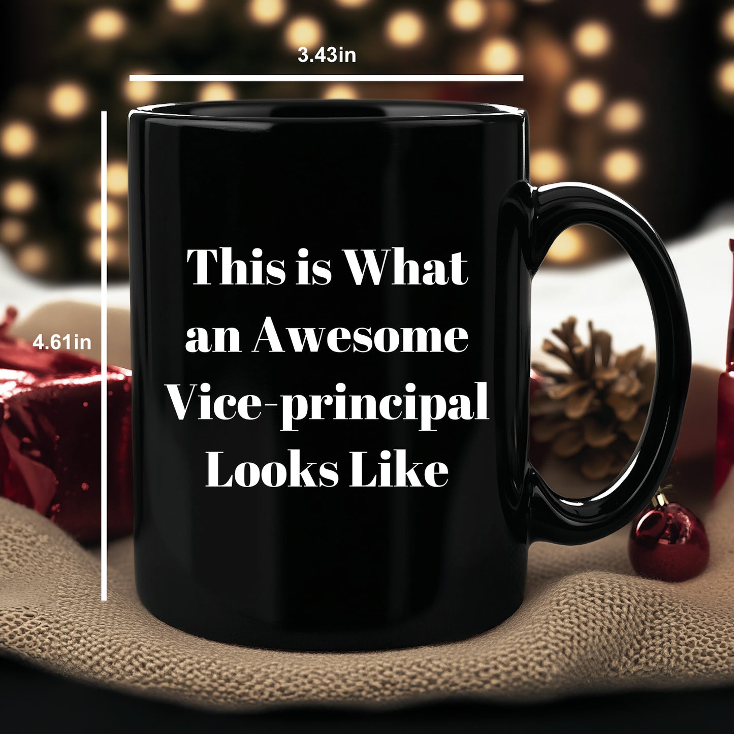 Funny Vice-principal Gifts from Friends for Awesome Vice-principal Black Coffee Mug, This Is What An Awesome Vice-principal Looks Like, Father's Day Unique Gifts