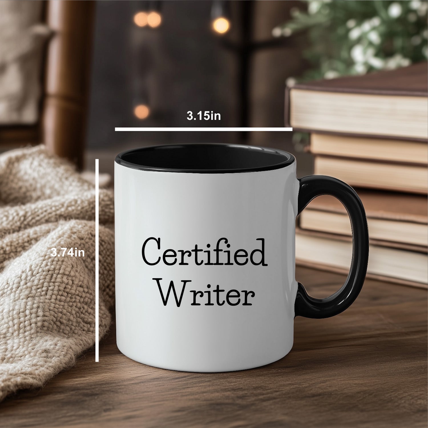 Funny Certified Writer Gifts from Family to Writers for Graduation Unique Two Tone Coffee Mugs - Mallard Moon Gift Shop