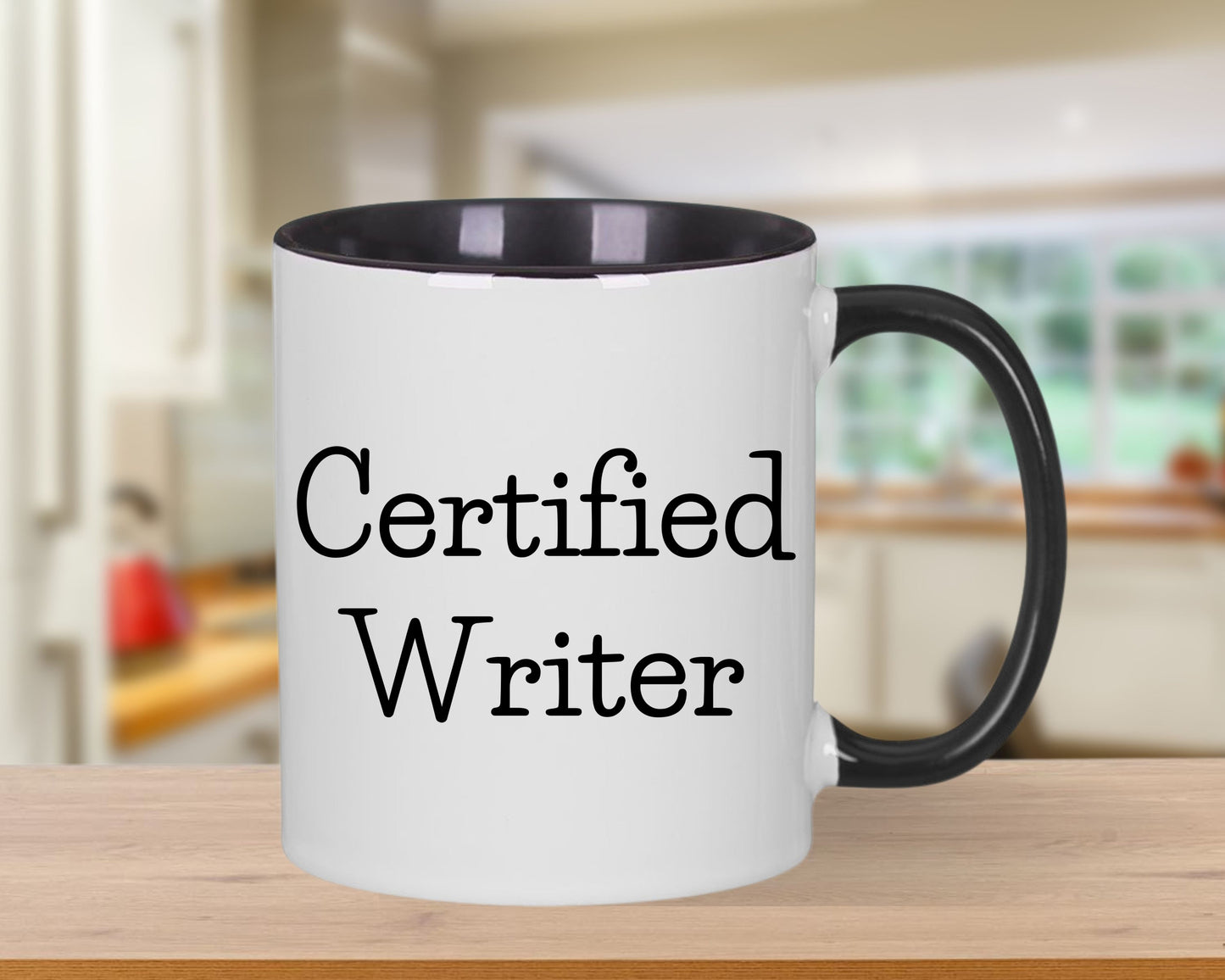 Funny Certified Writer Gifts from Family to Writers for Graduation Unique Two Tone Coffee Mugs - Mallard Moon Gift Shop