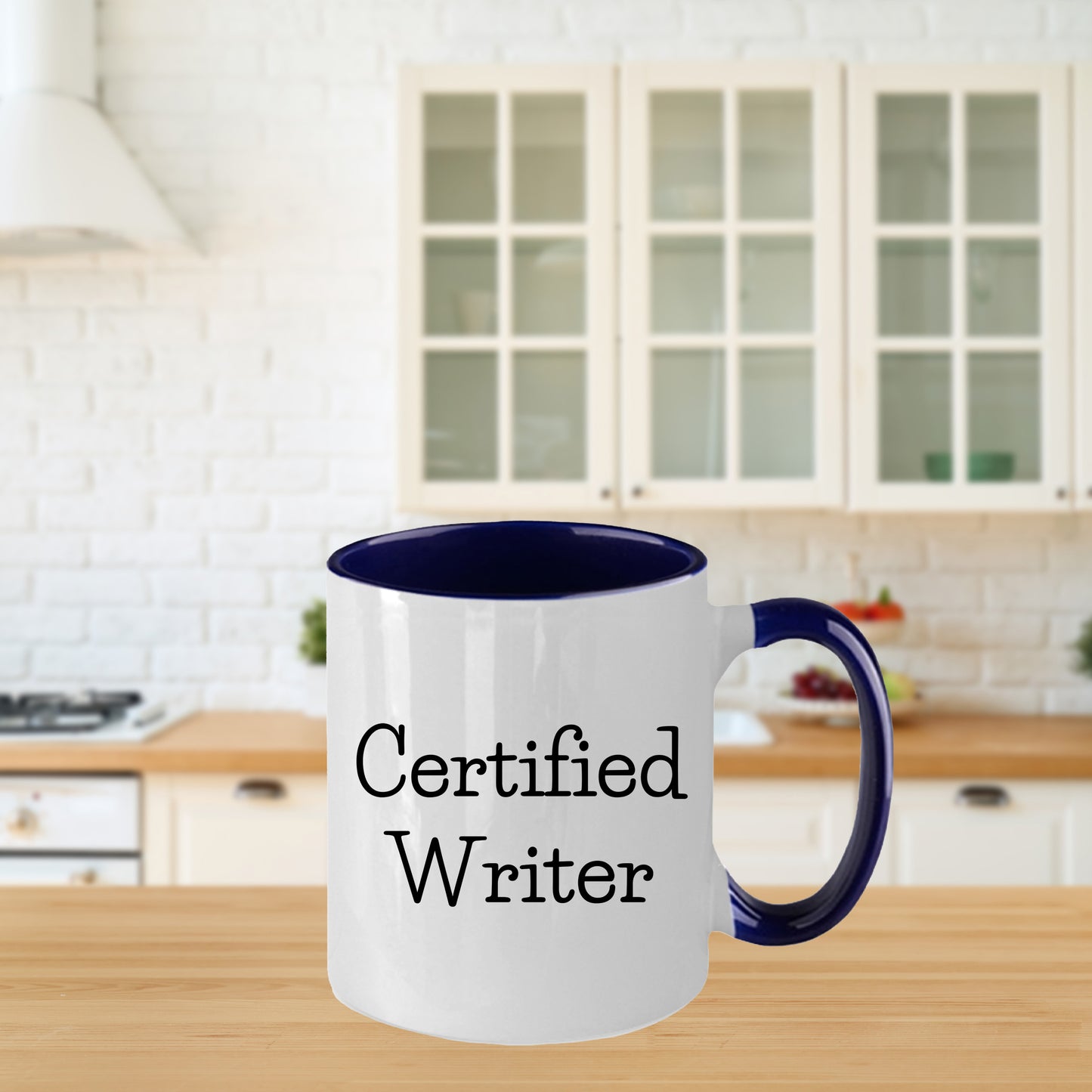 Funny Certified Writer Gifts from Family to Writers for Graduation Unique Two Tone Coffee Mugs - Mallard Moon Gift Shop