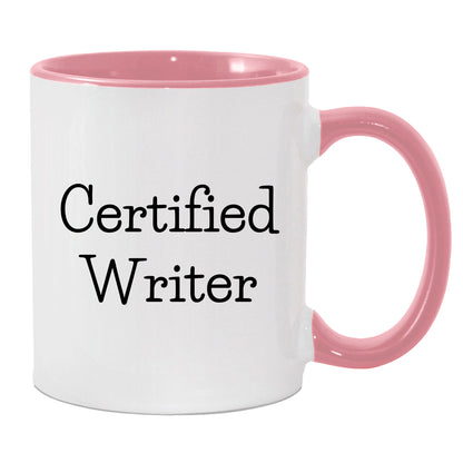 Funny Certified Writer Gifts from Family to Writers for Graduation Unique Two Tone Coffee Mugs - Mallard Moon Gift Shop