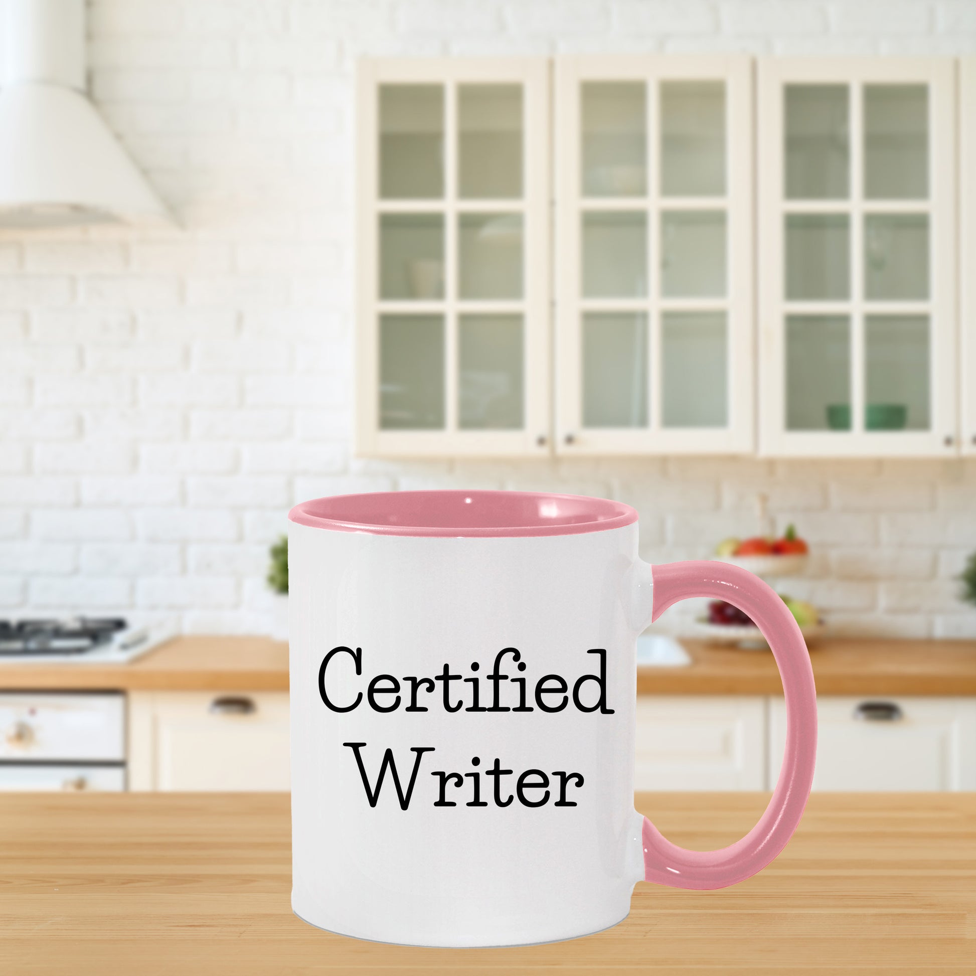 Funny Certified Writer Gifts from Family to Writers for Graduation Unique Two Tone Coffee Mugs - Mallard Moon Gift Shop