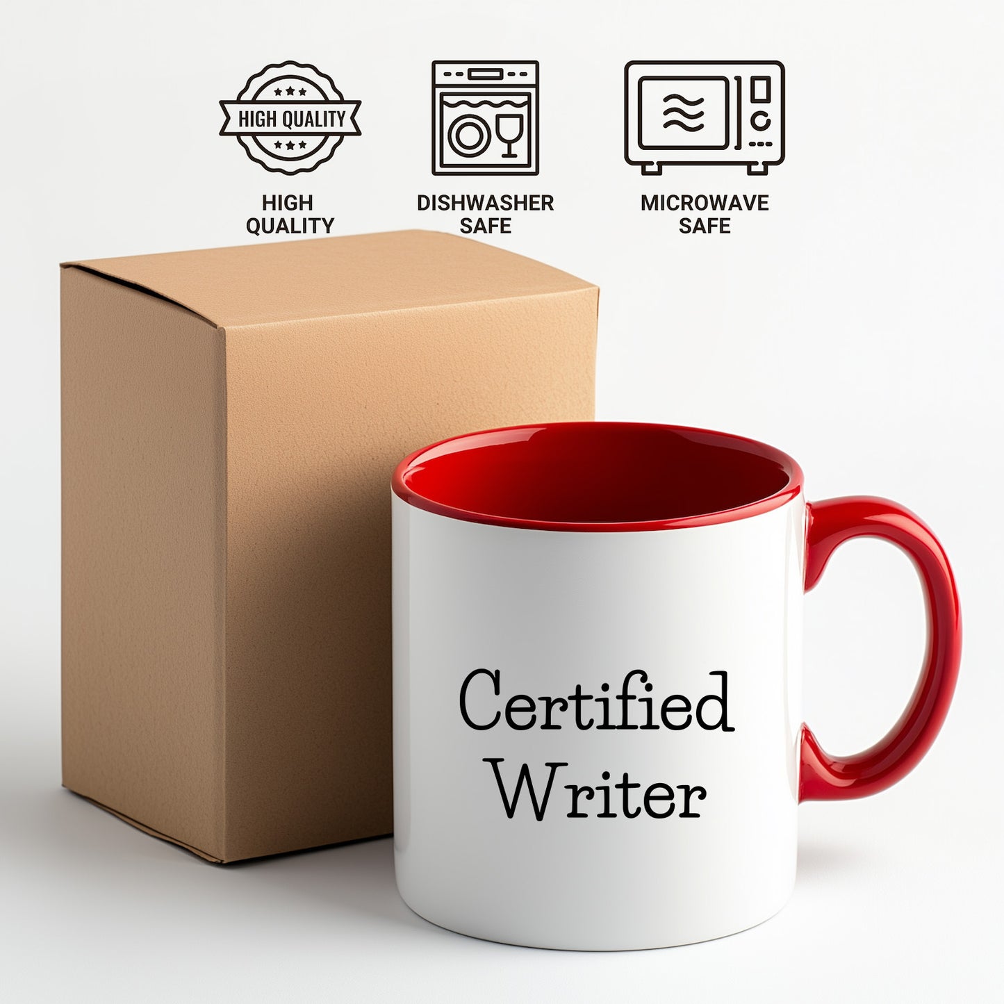 Funny Certified Writer Gifts from Family to Writers for Graduation Unique Two Tone Coffee Mugs - Mallard Moon Gift Shop