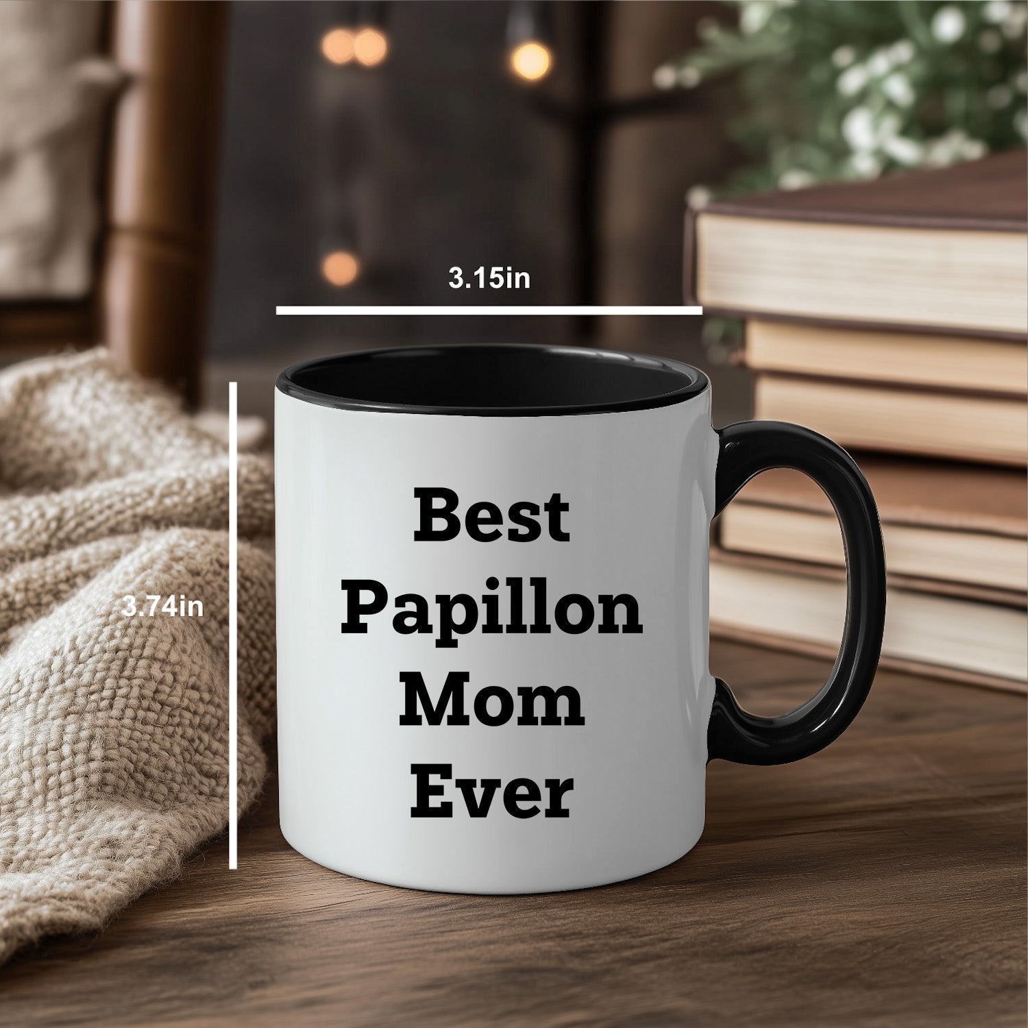 Spring Pet Products Best Papillon Mom Ever, Funny Papillon Dog Lover Gift, Two Tone Coffee Mug Birthday, Mother's Day, Chritmas Gifts - Mallard Moon Gift Shop