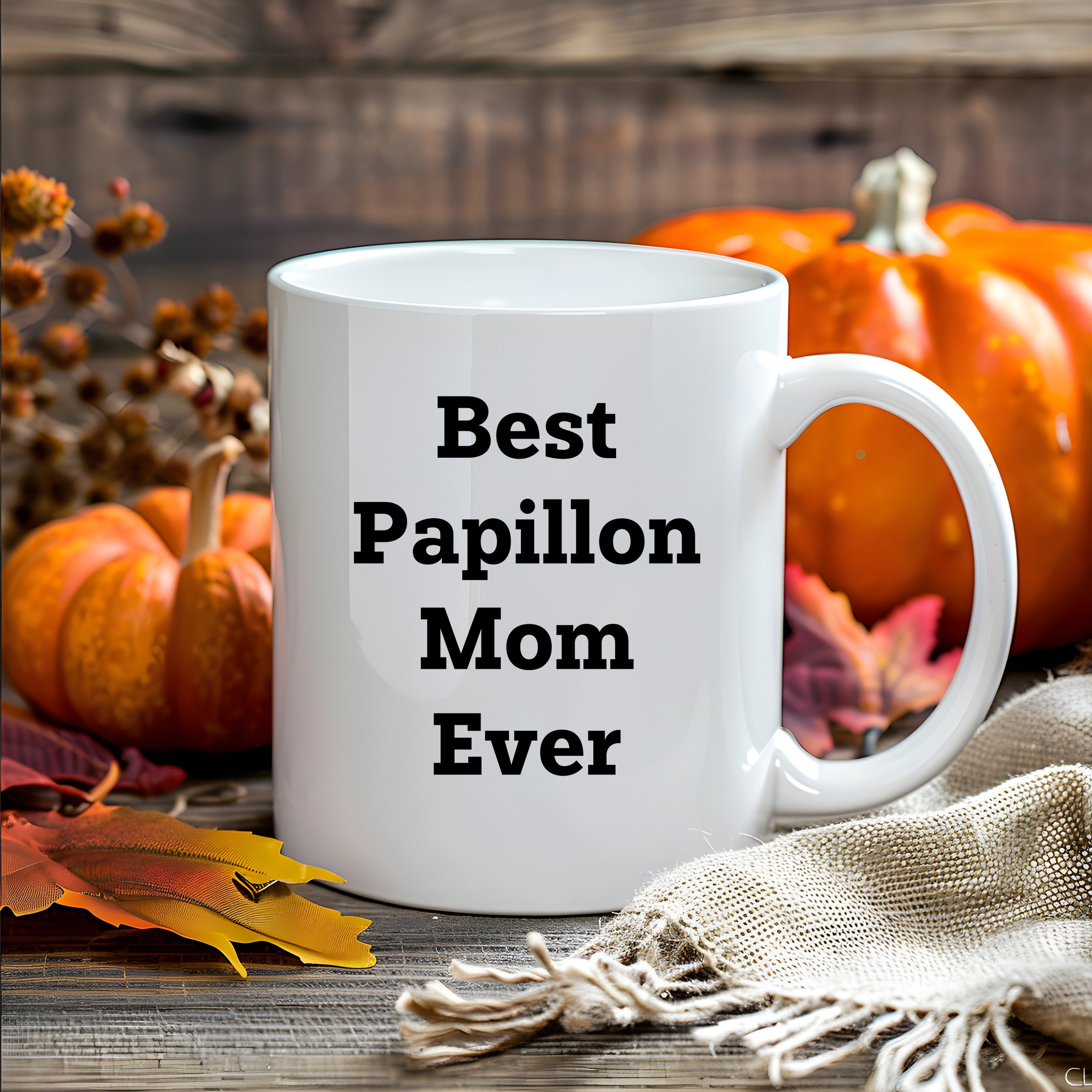 Spring Pet Products Papillon Dog Mom Ever Valentine's White Coffee Mug, Funny Quote, Gifts from Papillon Lovers for Papillon Lovers, 11oz or 15oz, Ceramic, Microwave and Dishwasher Safe - Mallard Moon Gift Shop