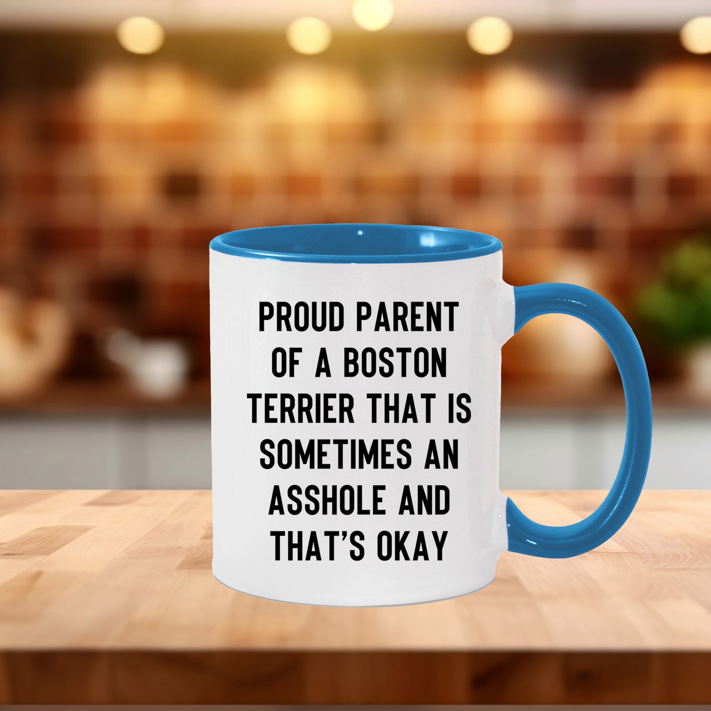 Boston Terrier Mom Two Tone Ceramic Coffee Mug – Proud Parent of a Boston Terrier that is sometimes an asshole and that’s okay, - 11oz or 15 oz Cup for Dog Lovers & Pet Parents – Dishwasher & Microwave Safe (Copy) - Mallard Moon Gift Shop