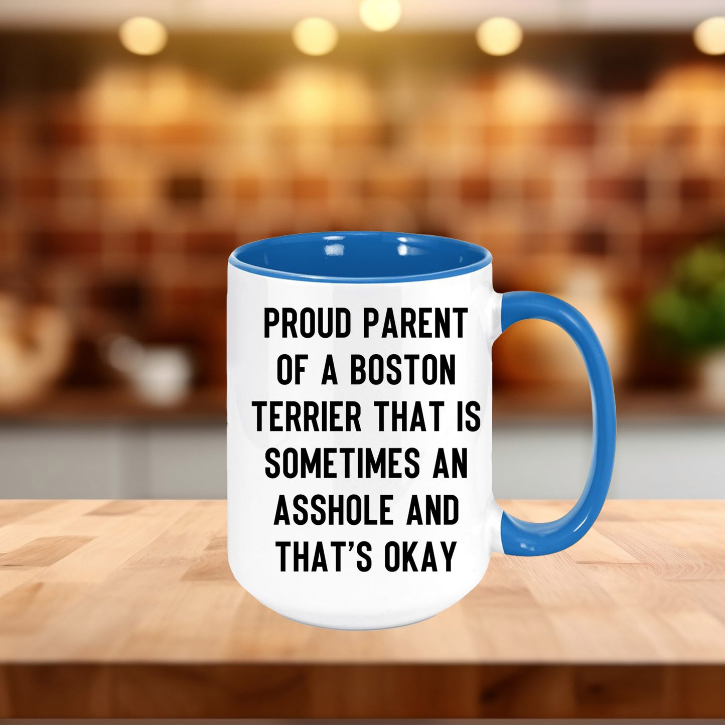 Boston Terrier Mom Two Tone Ceramic Coffee Mug – Proud Parent of a Boston Terrier that is sometimes an asshole and that’s okay, - 11oz or 15 oz Cup for Dog Lovers & Pet Parents – Dishwasher & Microwave Safe (Copy) - Mallard Moon Gift Shop