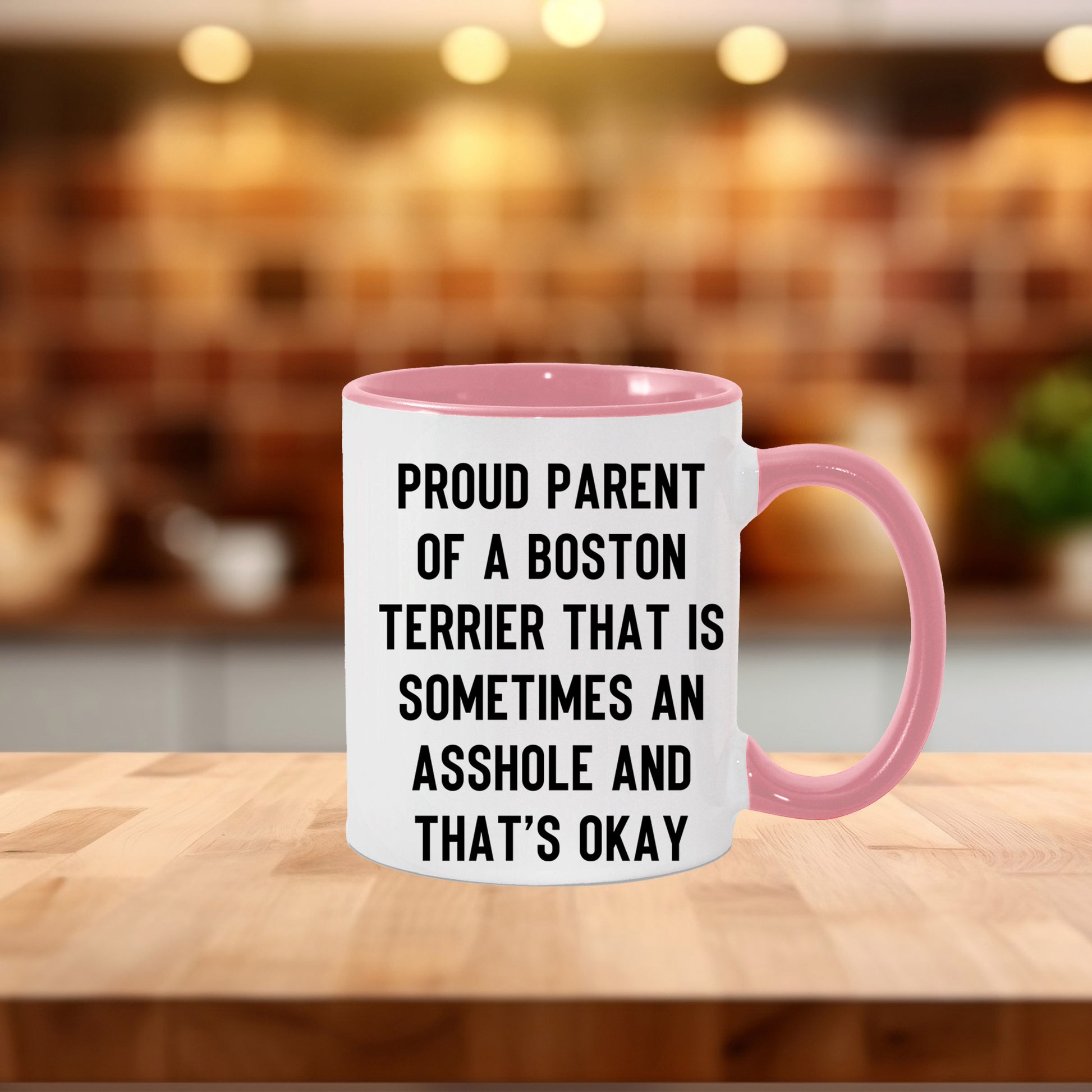 Boston Terrier Mom Two Tone Ceramic Coffee Mug – Proud Parent of a Boston Terrier that is sometimes an asshole and that’s okay, - 11oz or 15 oz Cup for Dog Lovers & Pet Parents – Dishwasher & Microwave Safe (Copy) - Mallard Moon Gift Shop