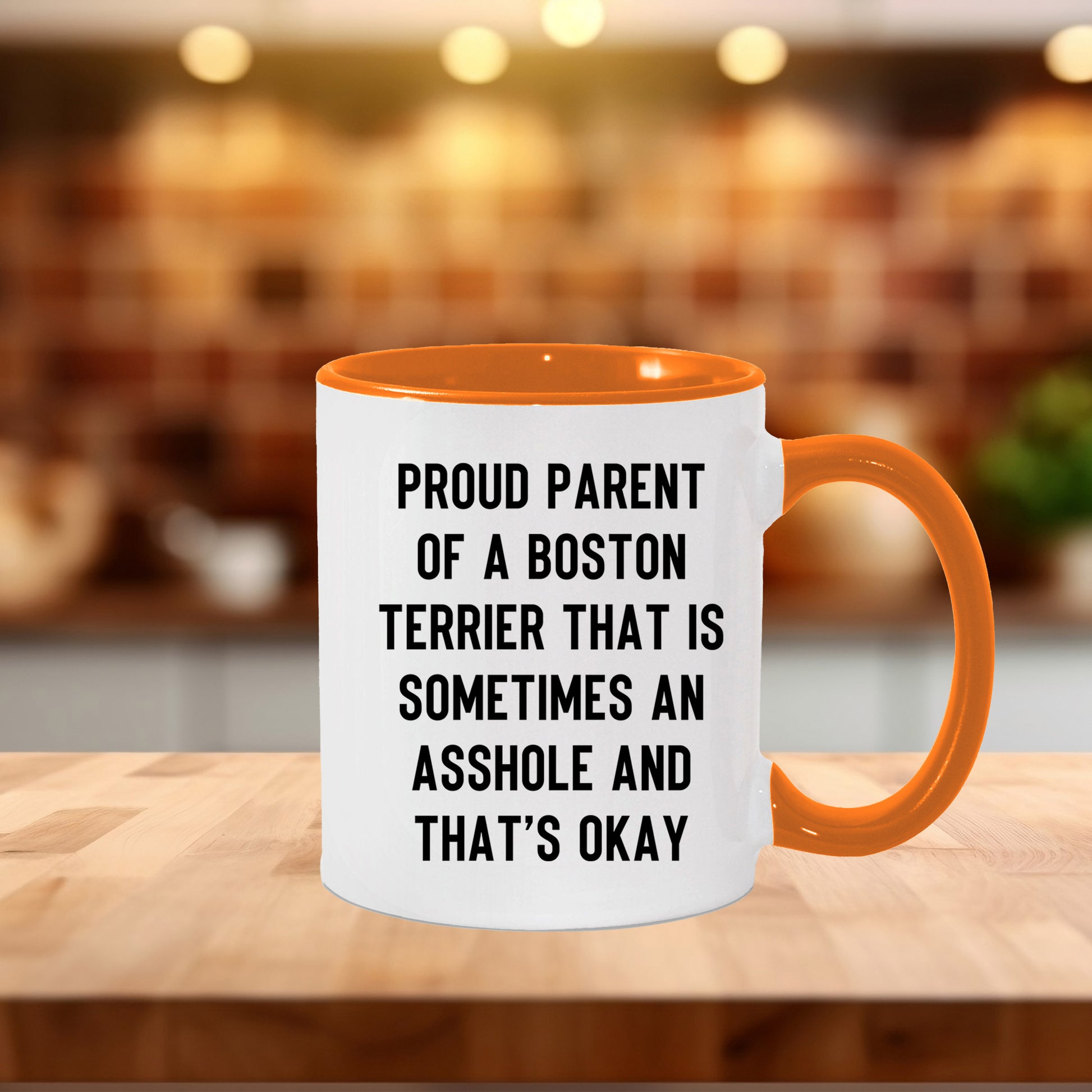 Boston Terrier Mom Two Tone Ceramic Coffee Mug – Proud Parent of a Boston Terrier that is sometimes an asshole and that’s okay, - 11oz or 15 oz Cup for Dog Lovers & Pet Parents – Dishwasher & Microwave Safe (Copy) - Mallard Moon Gift Shop