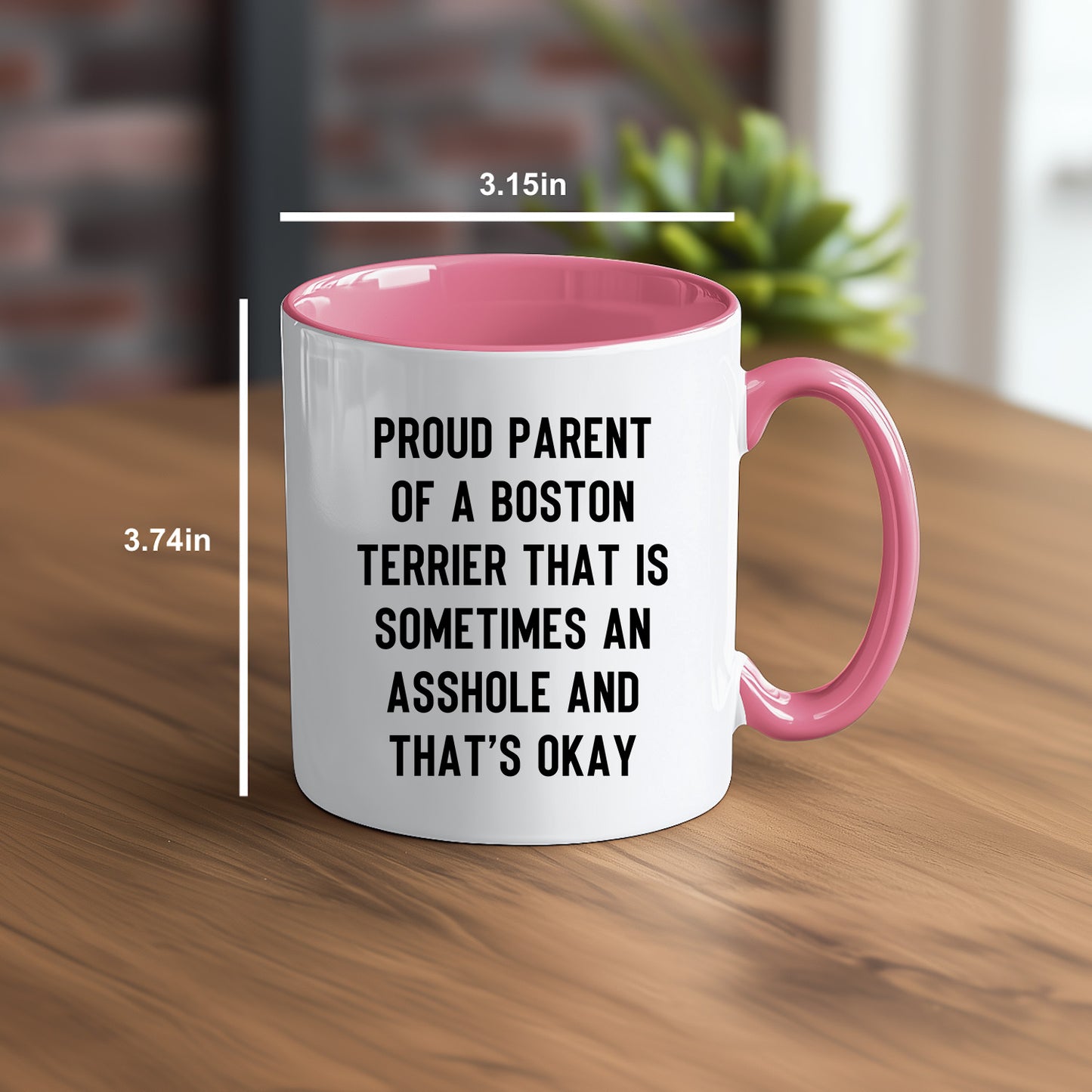 Boston Terrier Mom Two Tone Ceramic Coffee Mug – Proud Parent of a Boston Terrier that is sometimes an asshole and that’s okay, - 11oz or 15 oz Cup for Dog Lovers & Pet Parents – Dishwasher & Microwave Safe (Copy) - Mallard Moon Gift Shop