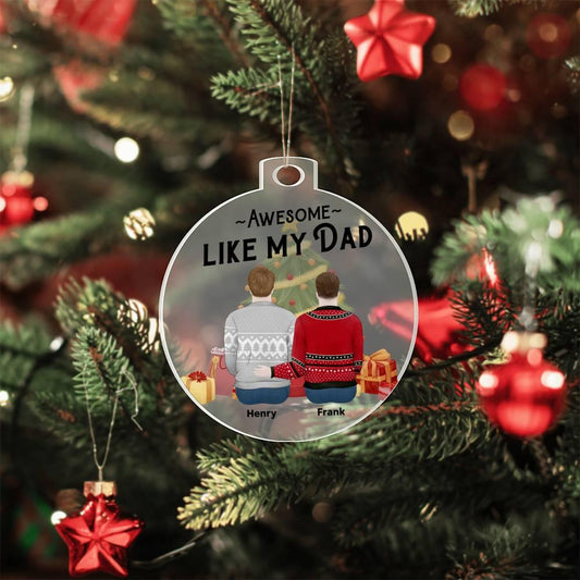 Personalized Awesome Like My Dad Acrylic Keepsake Ornament