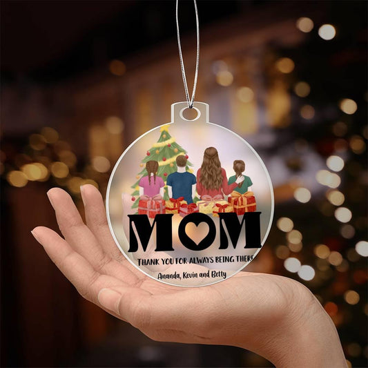 Personalized Mom Acrylic Keepsake Christmas Ornament