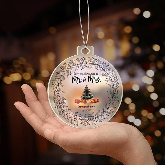 Personalized Our First Christmas Together Acrylic Keepsake Ornament