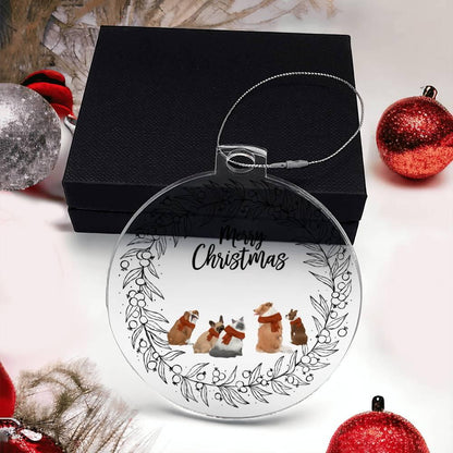 Pet Personalized Wreath Acrylic Keepsake Christmas Ornament