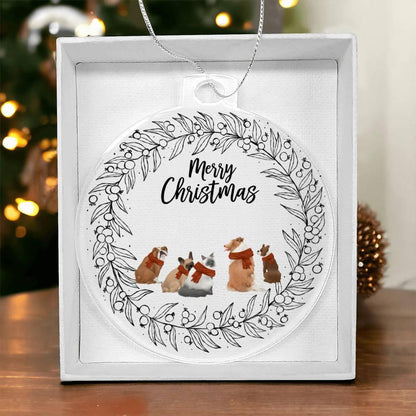Pet Personalized Wreath Acrylic Keepsake Christmas Ornament