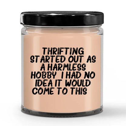 Thrifting Delight, Gifts for Friends, Thrifting Enthusiasts, Birthday, Holidays, Special Occasions, Quote Inspired Scented Soy Candle - Mallard Moon Gift Shop