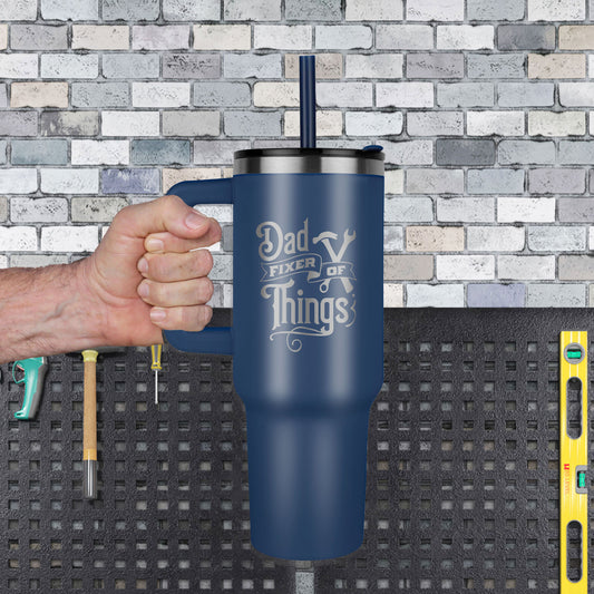 Funny Father Figure Laser-engraved 40oz Tumbler - Birthday, Father's Day, Christmas Gift for Dad - Mallard Moon Gift Shop