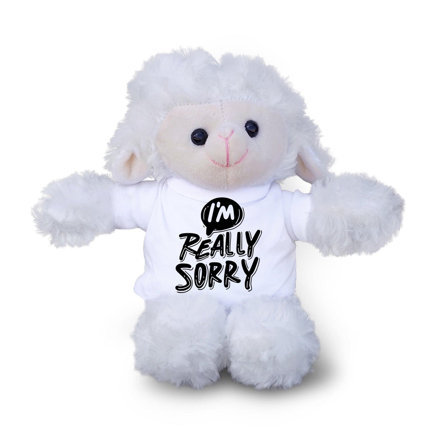 Apology Gift - I Am Really Sorry - Plush Lamb, Panda, or Teddy Bear with Tee Shirt - Mallard Moon Gift Shop