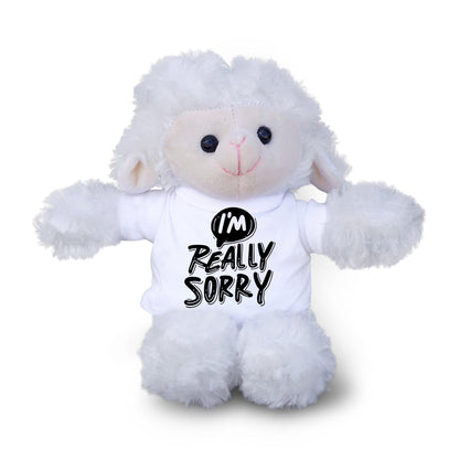 Apology Gift - I Am Really Sorry - Plush Lamb, Panda, or Teddy Bear with Tee Shirt - Mallard Moon Gift Shop