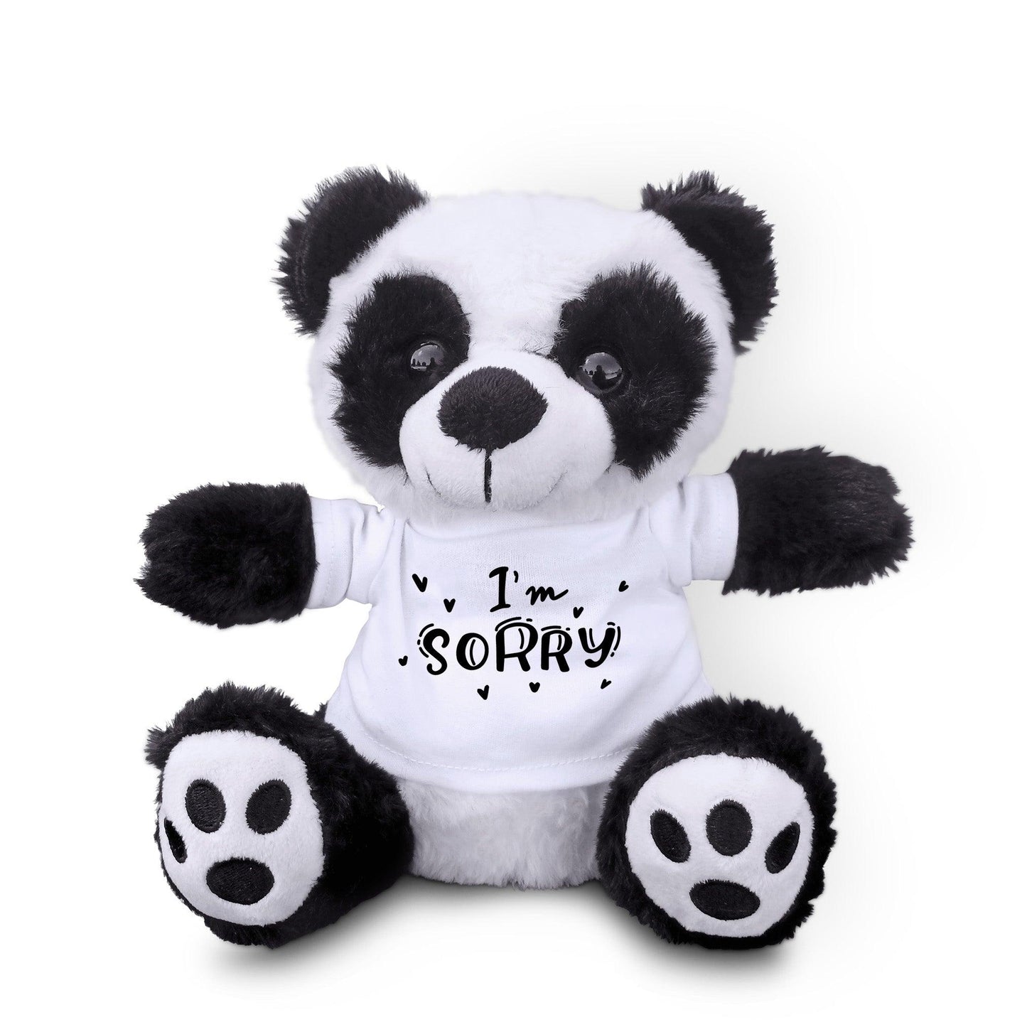 Apology Gift - I am Sorry - Plush Panda Bear with Tee Shirt - Mallard Moon Gift Shop