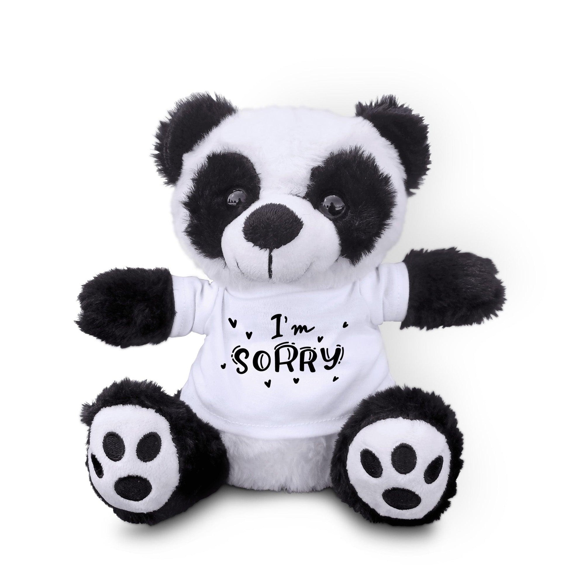 Apology Gift - I am Sorry - Plush Panda Bear with Tee Shirt - Mallard Moon Gift Shop