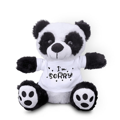 Apology Gift - I am Sorry - Plush Panda Bear with Tee Shirt - Mallard Moon Gift Shop
