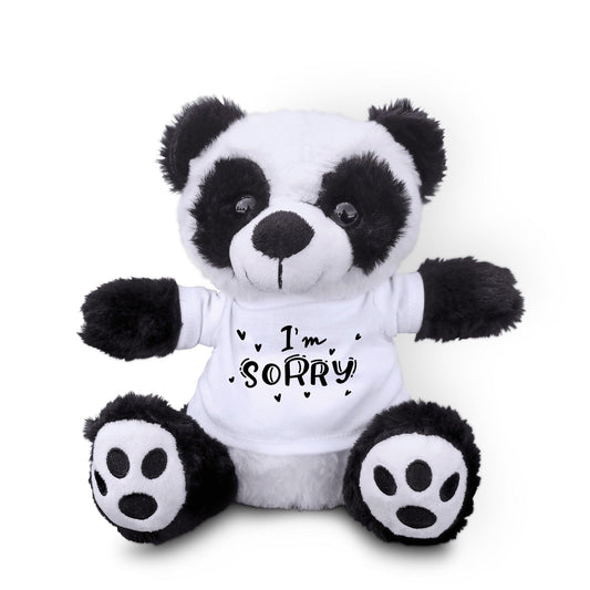 Apology Gift - I am Sorry - Plush Panda Bear with Tee Shirt - Mallard Moon Gift Shop