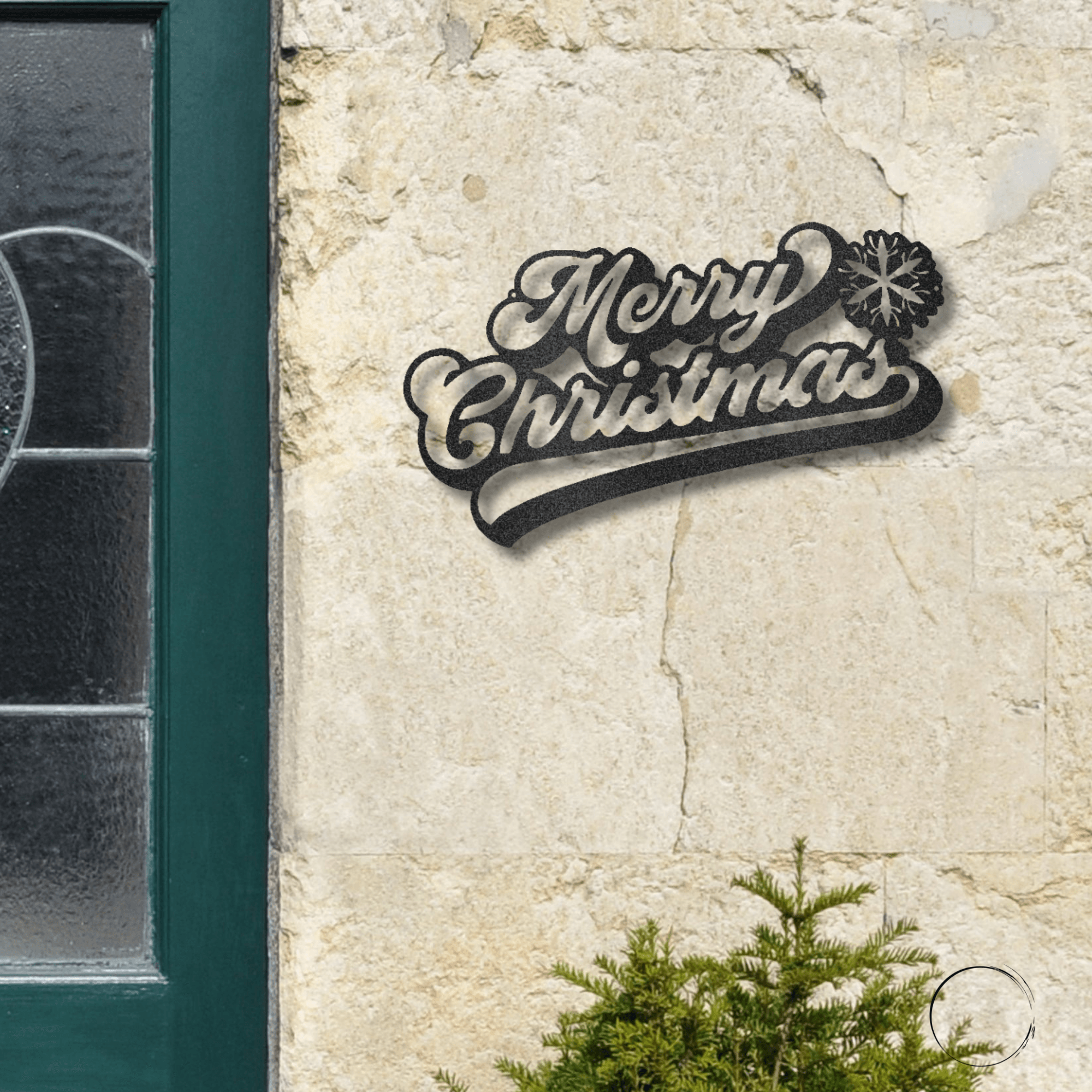 Classic "Merry Christmas" Metal Wall Sign - Bring Holiday Cheer to Any Room - Mallard Moon Gift Shop