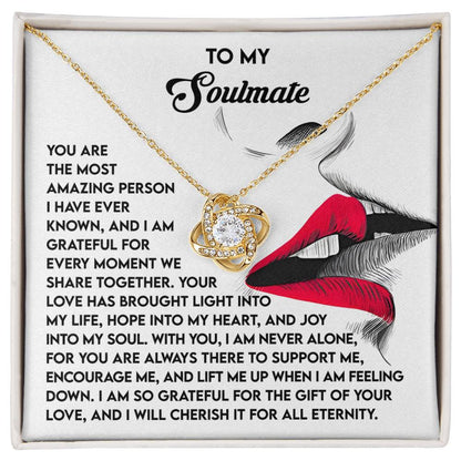 Gift for Soulmate - Lift Me Up - Love Knot Pendant Necklace - Mallard Moon Gift Shop