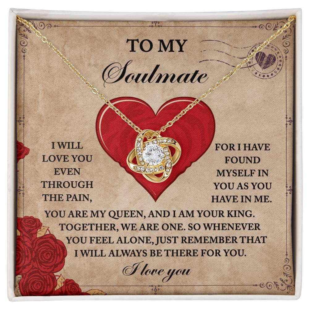 To My Soulmate - Love Knot Necklace – A Symbol of Eternal Unity and Devotion - Mallard Moon Gift Shop
