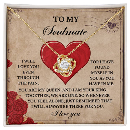 To My Soulmate - Love Knot Necklace – A Symbol of Eternal Unity and Devotion - Mallard Moon Gift Shop