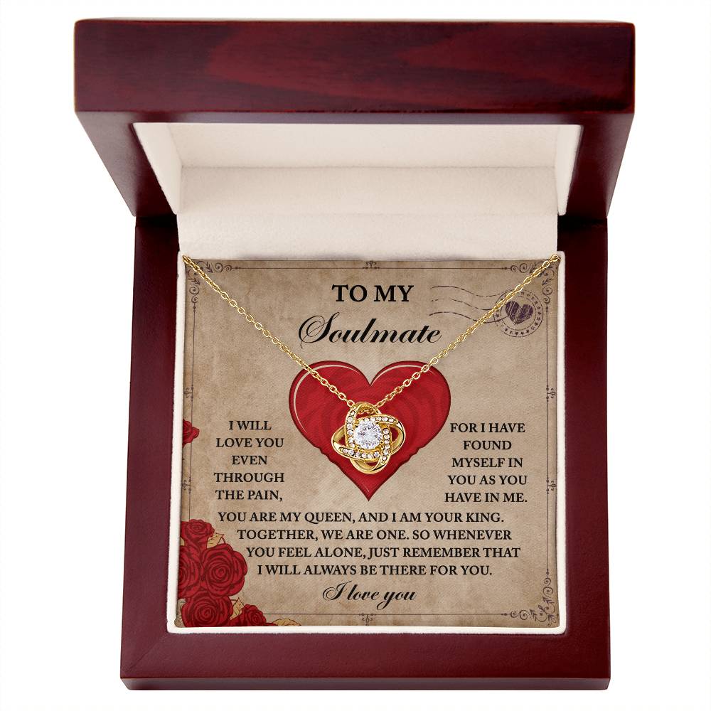 To My Soulmate - Love Knot Necklace – A Symbol of Eternal Unity and Devotion - Mallard Moon Gift Shop