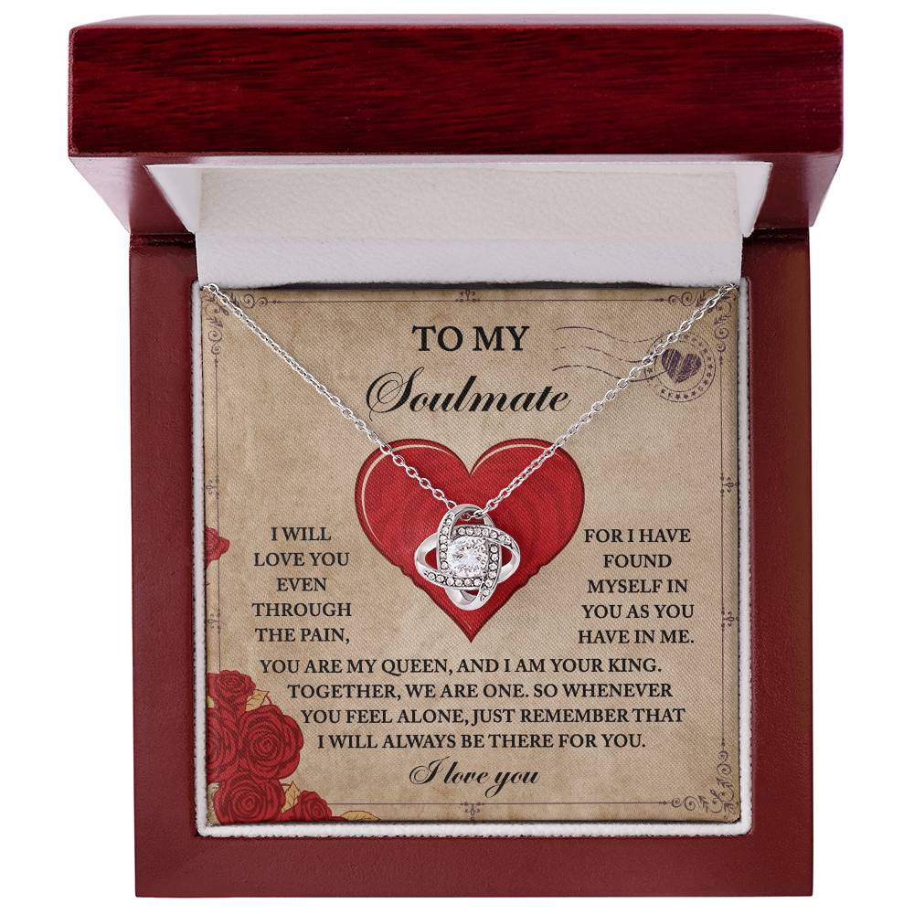 To My Soulmate - Love Knot Necklace – A Symbol of Eternal Unity and Devotion - Mallard Moon Gift Shop