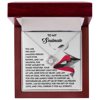 Gift for Soulmate - Lift Me Up - Love Knot Pendant Necklace - Mallard Moon Gift Shop