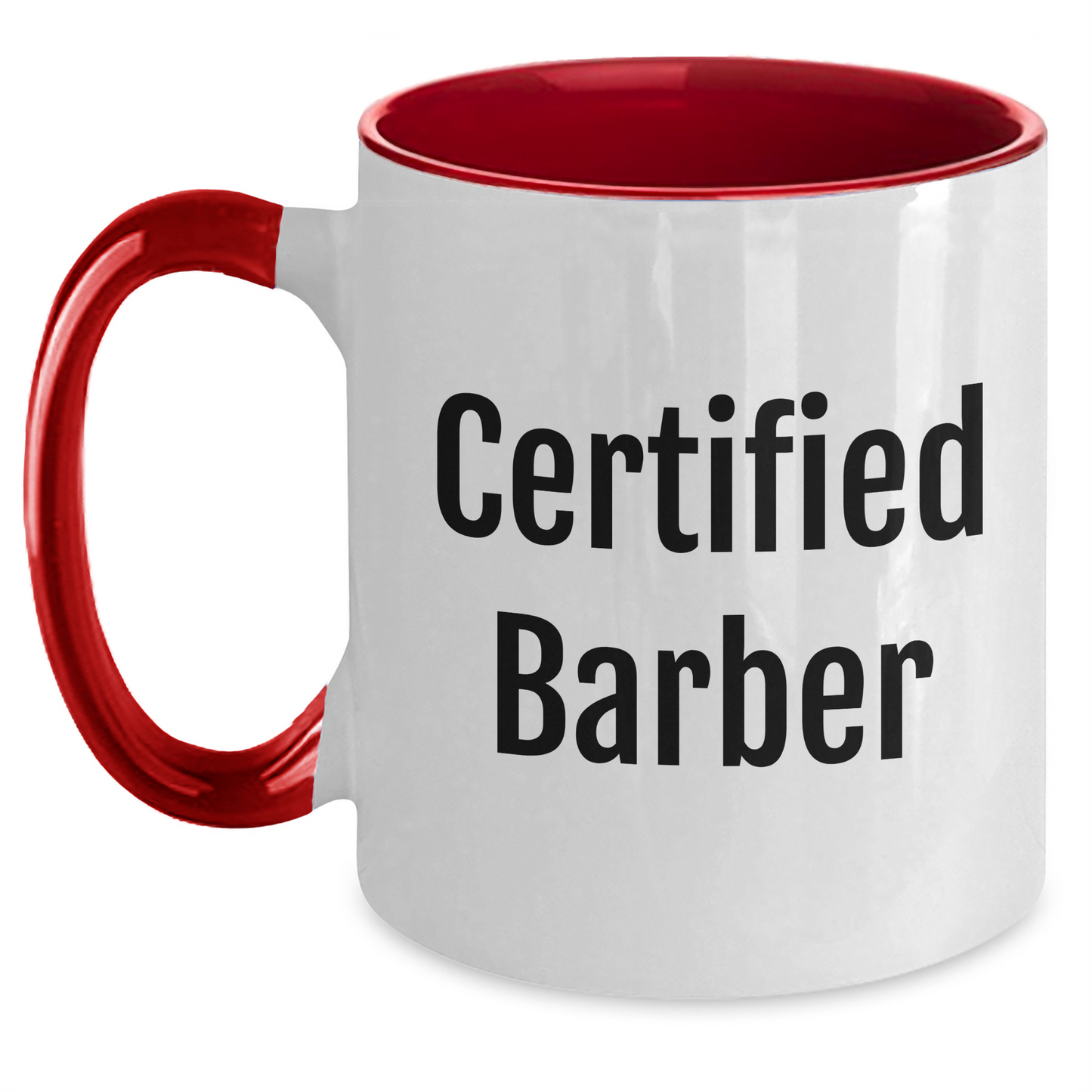 Funny Certified Barber Gifts for Men - Two Tone Coffee Mug, Dad's Day Unique Gifts from Friends, Family, Coworkers - Main