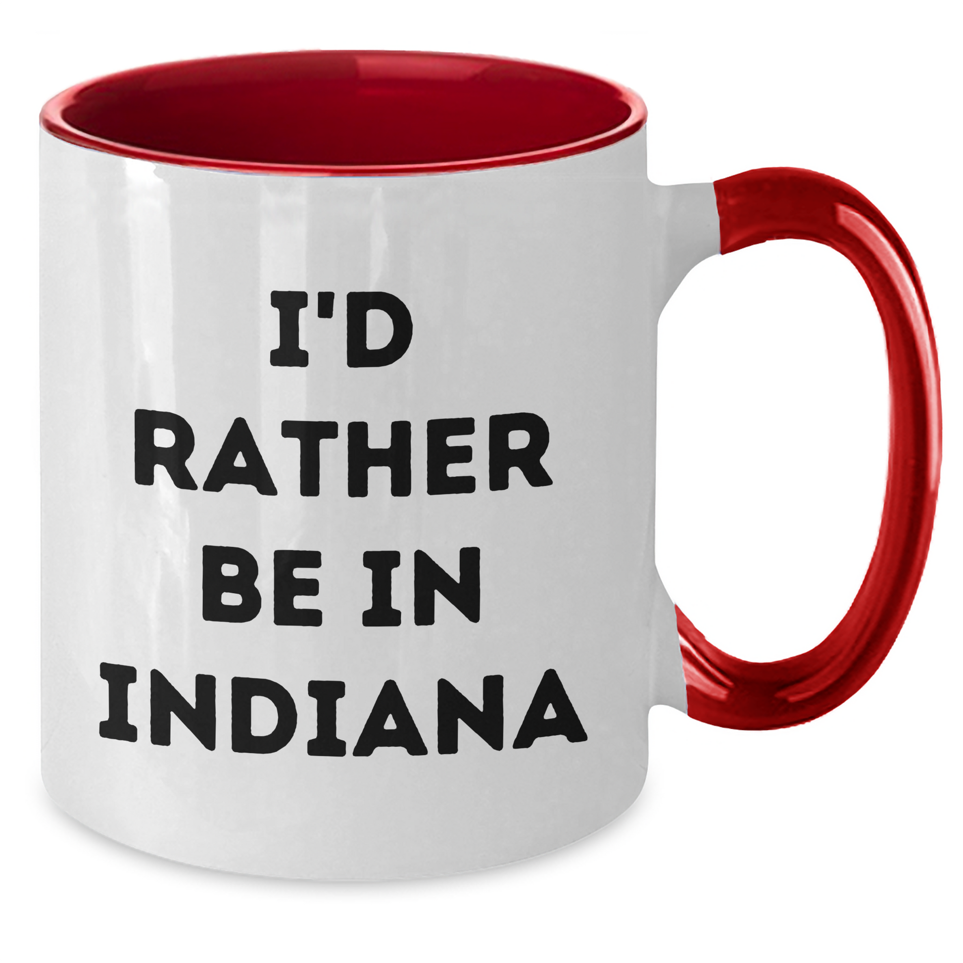 Funny I'd Rather Be In Indiana Two Tone Coffee Mugs from Friends, Coworkers, Family, Gifts for Men, Women, Indiana Enthusiasts, Father's Day Unique Gifts - Additional