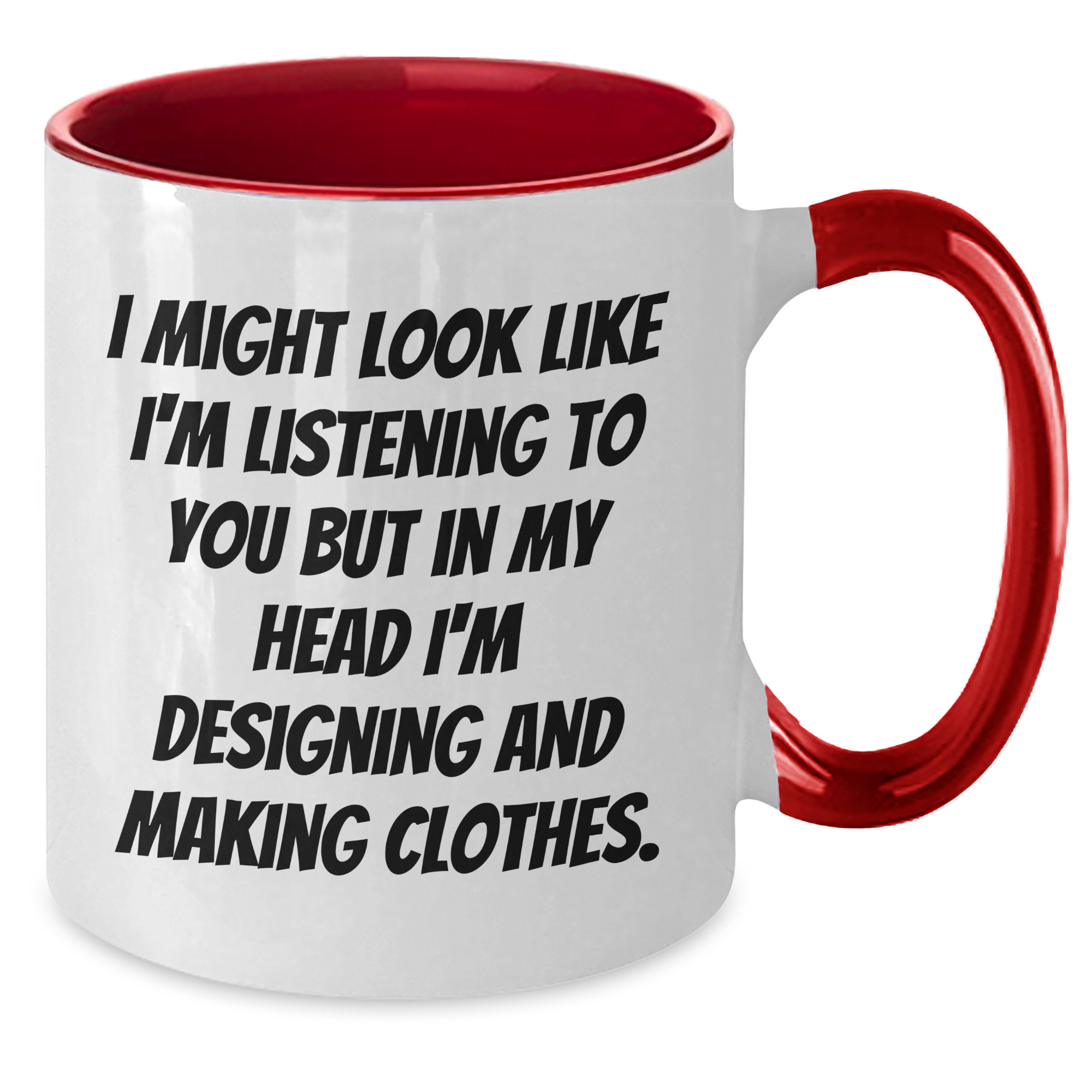 Designing and Making Clothes Inspiration Funny Gifts from Mom to Dad, Two Tone Coffee Mug for Him, Perfect Father's Day Present for Fashion Enthusiasts, Encourages Creativity and Passion - Additional