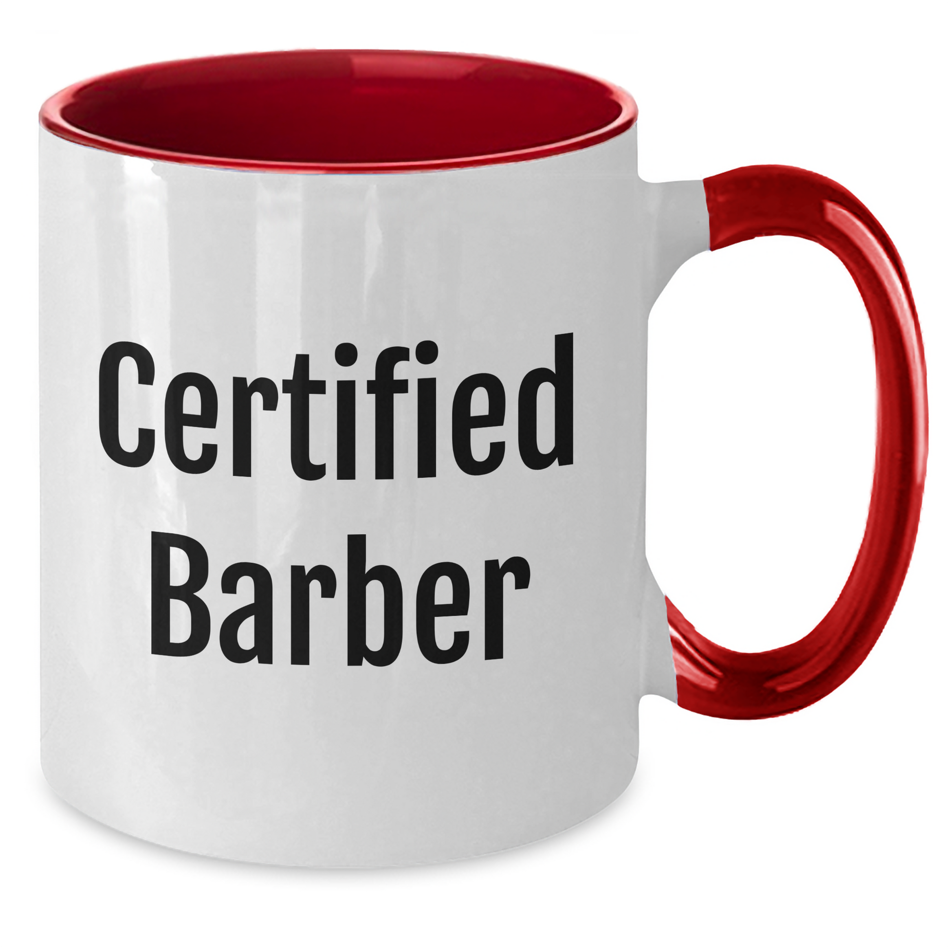 Funny Certified Barber Gifts for Men - Two Tone Coffee Mug, Dad's Day Unique Gifts from Friends, Family, Coworkers - Additional