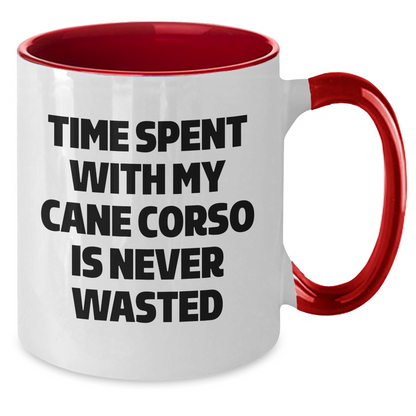 Cute Cane Corso Dog Lover's Two Tone Coffee Mug, Gifts from Men, Father's Day Unique Gifts for Cane Corso Dog Enthusiasts, Funny Quote - Additional