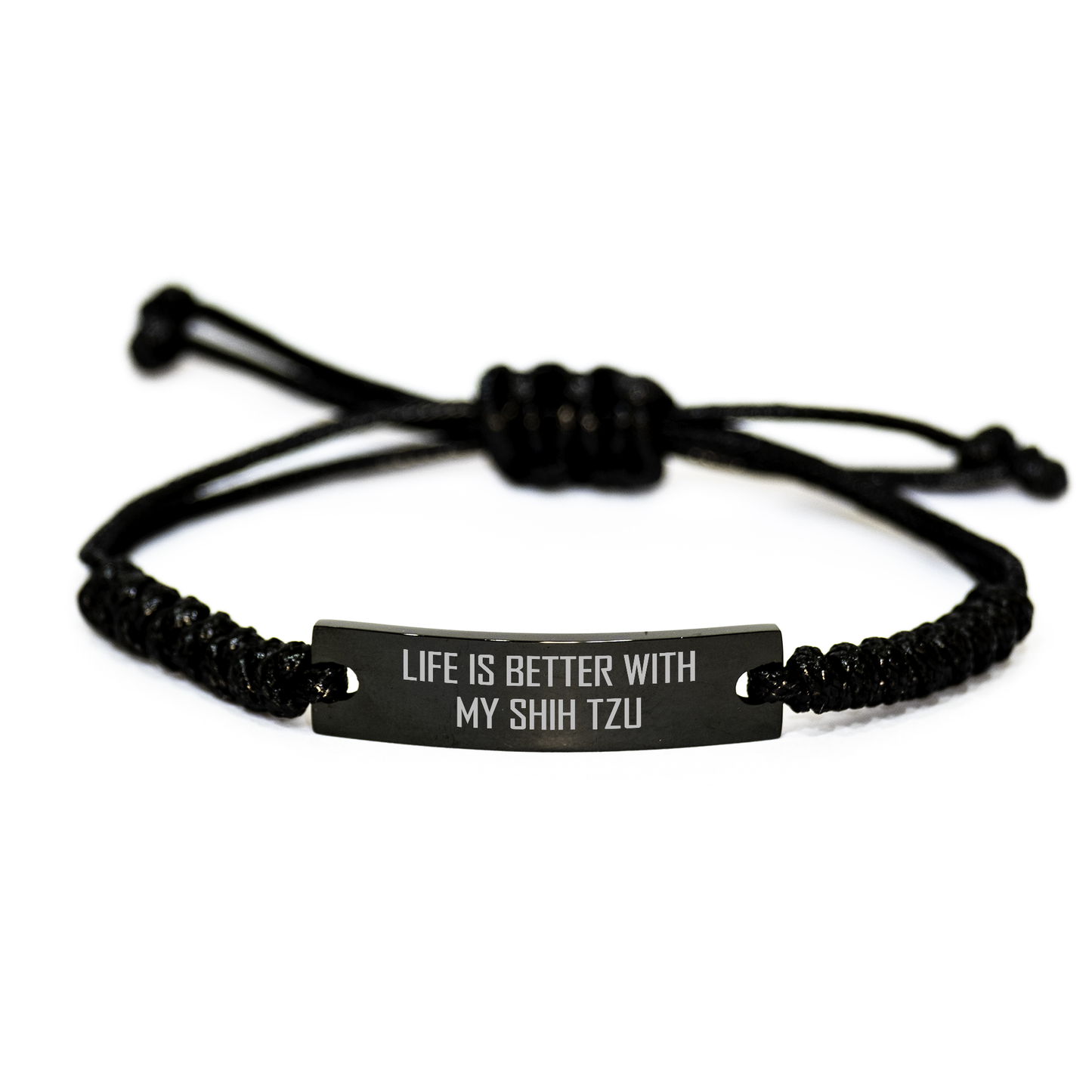 Shih Tzu Dog Lovers Funny Rope Bracelet, Gifts from Men, Gifts for Shih Tzu Dog, Father's Day Unique Gifts, Life Is Better With My Shih Tzu - Image 1