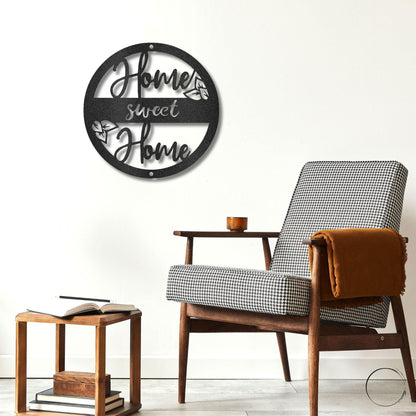 Home Sweet Home Metal Art Wall Sign - Mallard Moon Gift Shop