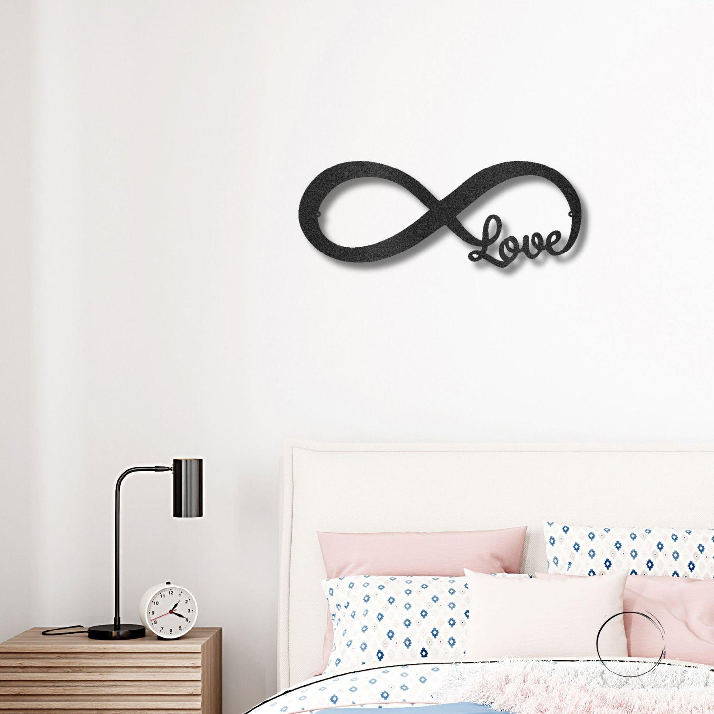 Infinite Love Steel Wall Sign Metal Art Valentine Wedding Anniversary Gift - Mallard Moon Gift Shop