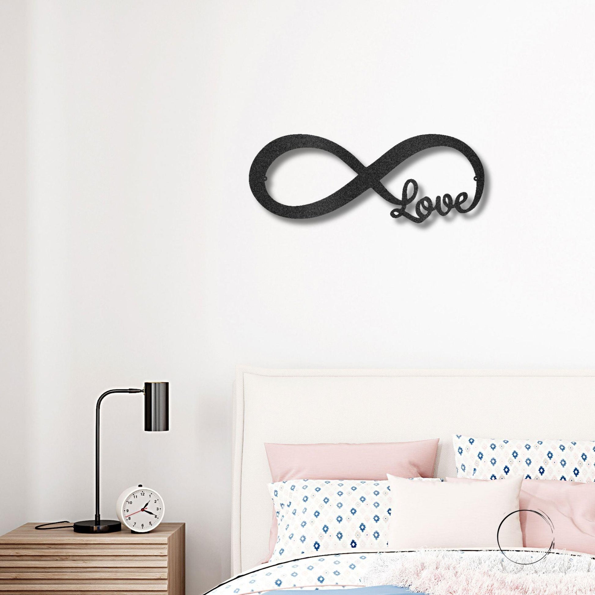 Infinite Love Steel Wall Sign Metal Art Valentine Wedding Anniversary Gift - Mallard Moon Gift Shop