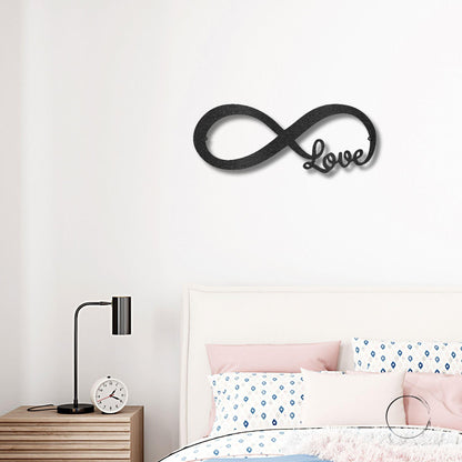 Infinite Love Steel Wall Sign Metal Art Valentine Wedding Anniversary Gift - Mallard Moon Gift Shop