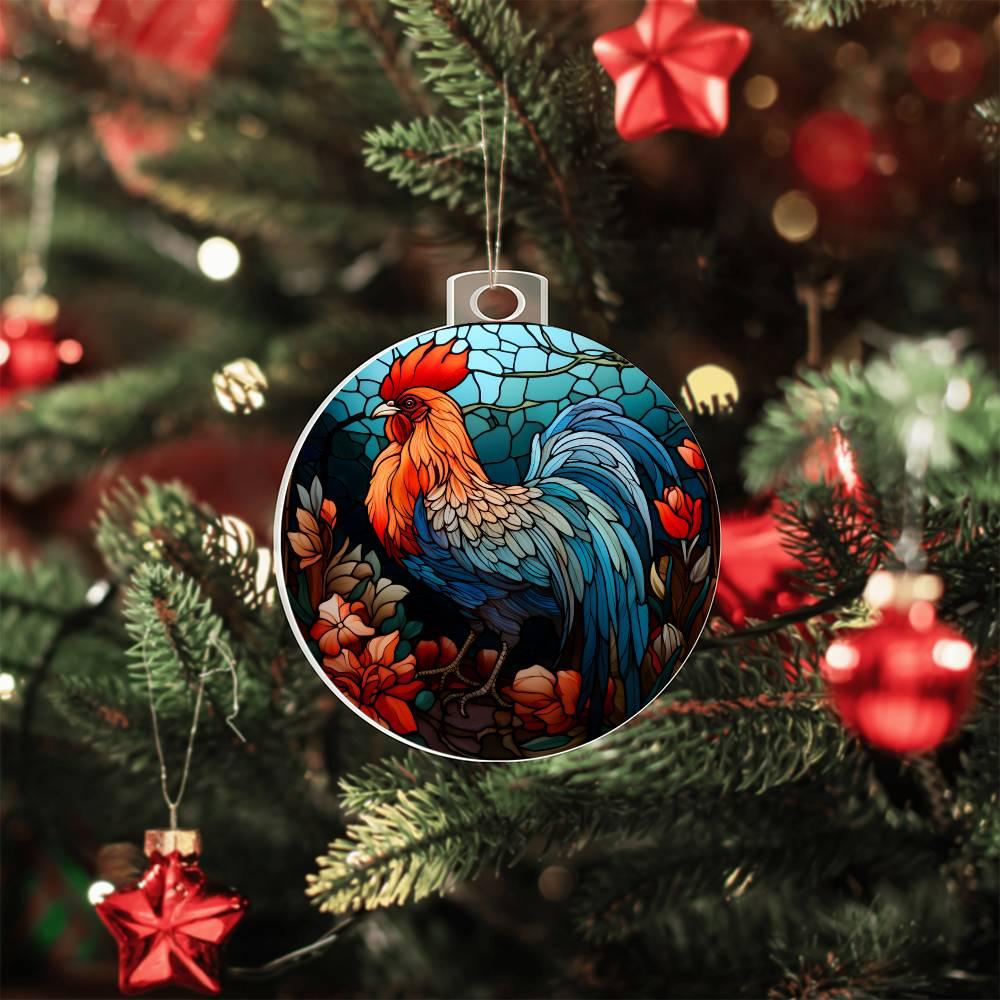 Rooster Acrylic Keepsake Ornament
