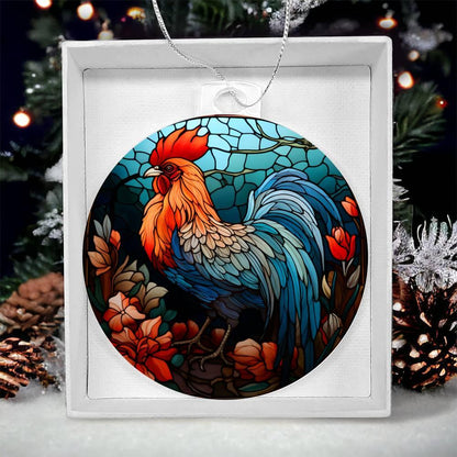 Rooster Acrylic Keepsake Ornament