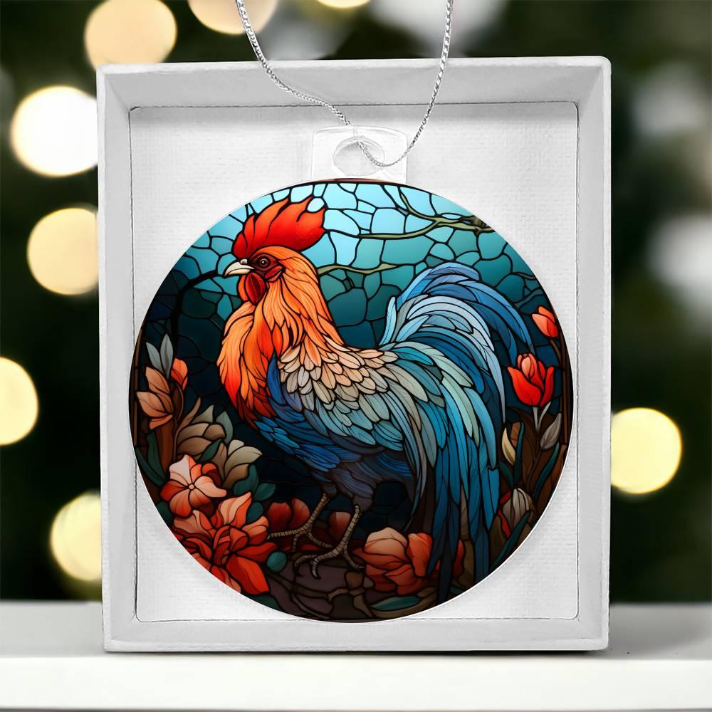 Rooster Acrylic Keepsake Ornament