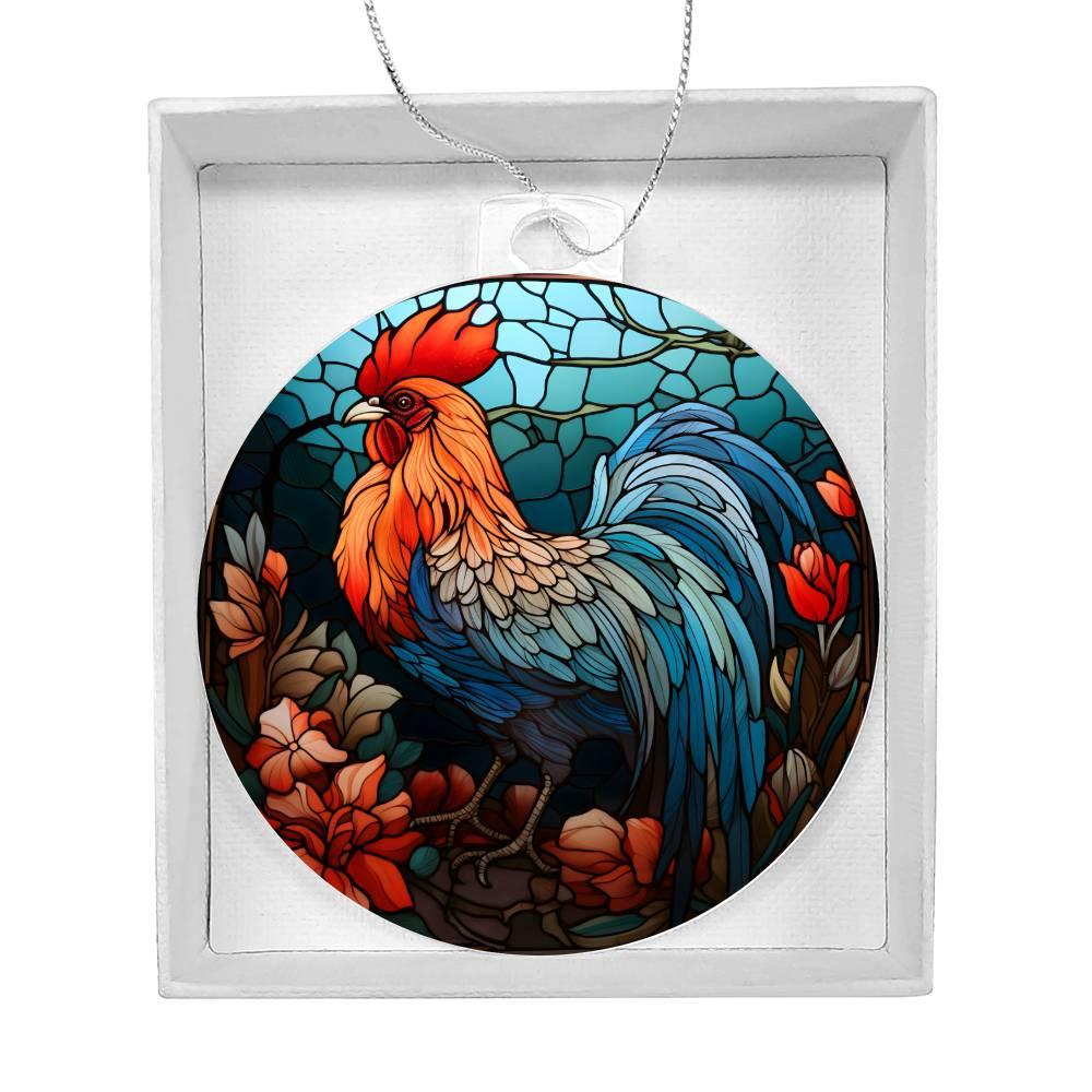 Rooster Acrylic Keepsake Ornament