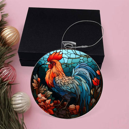 Rooster Acrylic Keepsake Ornament